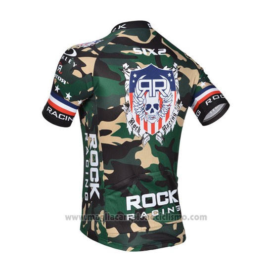 2010 Abbigliamento Ciclismo Rock Racing Giallo e Verde Manica Corta e Salopette